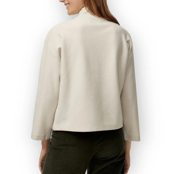 Aritzia Wilfred Free Diane Wool Mockneck Sweater Birch  White - Picture 2 of 8